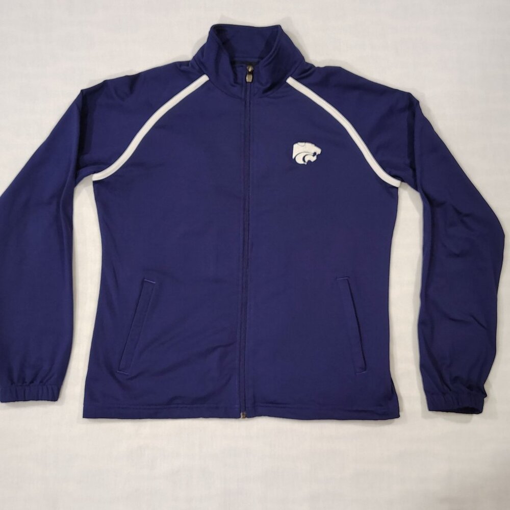 Kansas State Wildcats Track Jacket Womens M Every Man A Wildcat Zip Front Purple - Picture 4 of 16